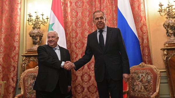 Министр иностранных дел РФ Сергей Лавров и министр иностранных дел Сирии Валид Муаллем Министр иностранных дел РФ Сергей Лавров и министр иностранных дел Сирии Валид Муаллем