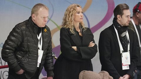 Тренеры Сергей Дудаков, Этери Тутберидзе и хореограф Давид Глейхенгауз Тренеры Сергей Дудаков, Этери Тутберидзе и хореограф Давид Глейхенгауз