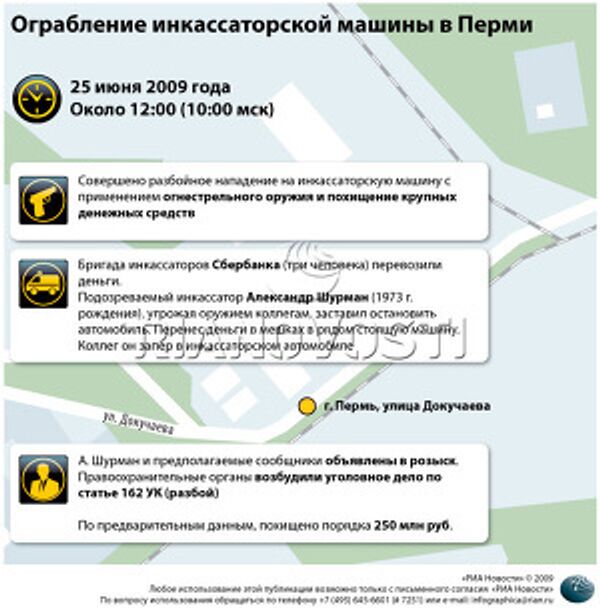 Ограбление инкассаторской машины в Перми Ограбление инкассаторской машины в Перми