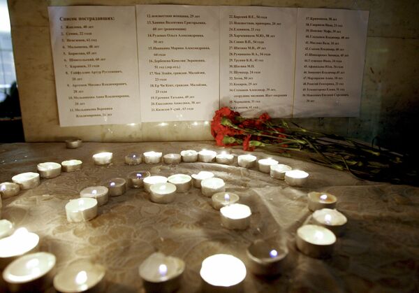 Акцию памяти жертв теракта в московском метрополитене Акцию памяти жертв теракта в московском метрополитене