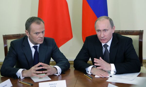 Владимир Путин и Дональд Туск. Архив Владимир Путин и Дональд Туск. Архив