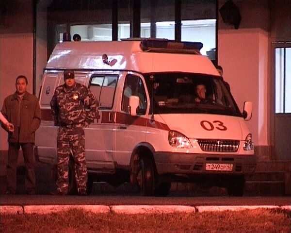 Машина скорой помощи в районе шахты Распадская Машина скорой помощи в районе шахты Распадская