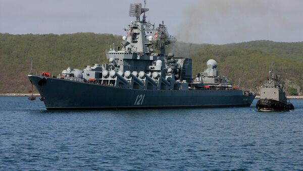 Встреча ракетного крейсера Москва в Приморском крае Встреча ракетного крейсера Москва в Приморском крае