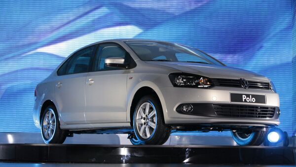 Седан Volkswagen Polo. Архивное фото Седан Volkswagen Polo. Архивное фото