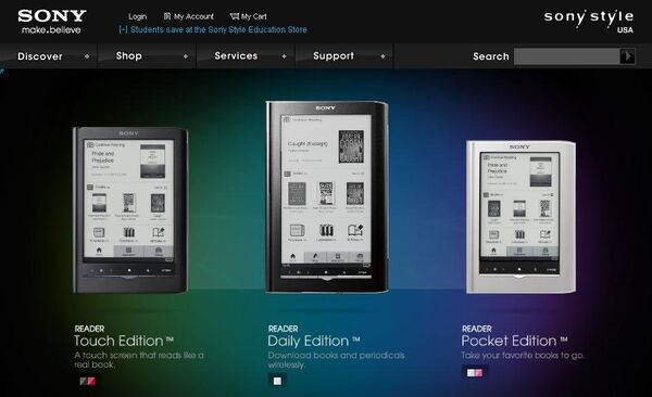 Электронные ридеры от Sony Электронные ридеры от Sony
