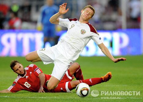 Игровой момент матча Андорра - Россия Игровой момент матча Андорра - Россия