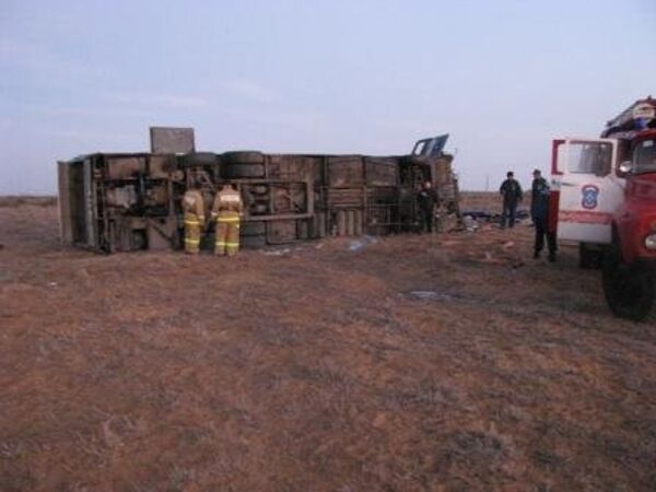 Авария на трассе в Калмыкии Авария на трассе в Калмыкии