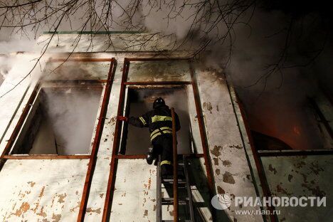 Пожар в здании на Большой Грузинской улице Пожар в здании на Большой Грузинской улице