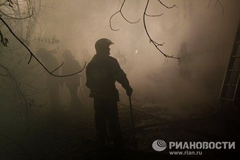 Пожар в здании на Большой Грузинской улице Пожар в здании на Большой Грузинской улице