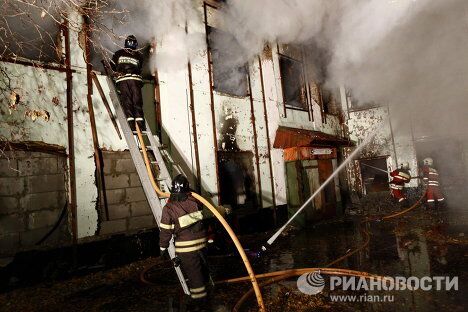 Пожар в здании на Большой Грузинской улице Пожар в здании на Большой Грузинской улице