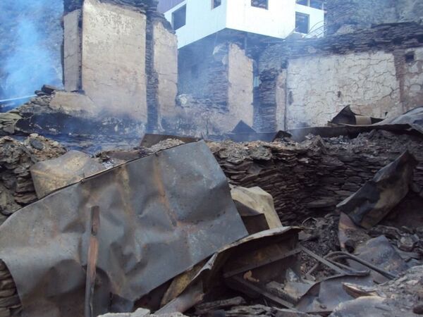 Пожар в дагестанском селе Цибари Пожар в дагестанском селе Цибари