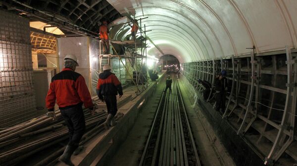 Строительство станции метро Достоевская. Архив Строительство станции метро Достоевская. Архив