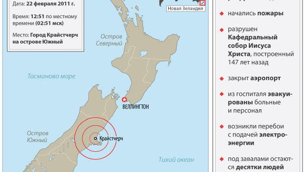 Землетрясение на юге Новой Зеландии Землетрясение на юге Новой Зеландии