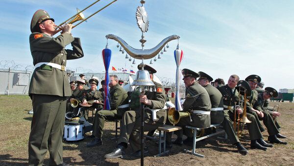 Репетиция Сводного военного оркестра на Ходынском поле. Архив Репетиция Сводного военного оркестра на Ходынском поле. Архив