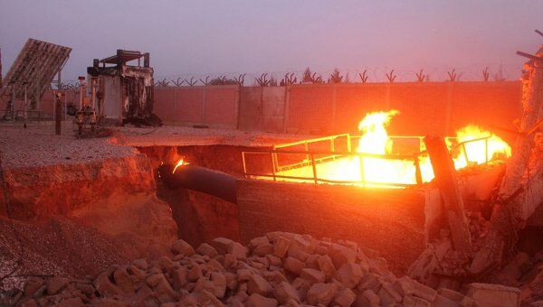 Взрыв на газораспределительной станции на Синайском полуострове в Египте Взрыв на газораспределительной станции на Синайском полуострове в Египте