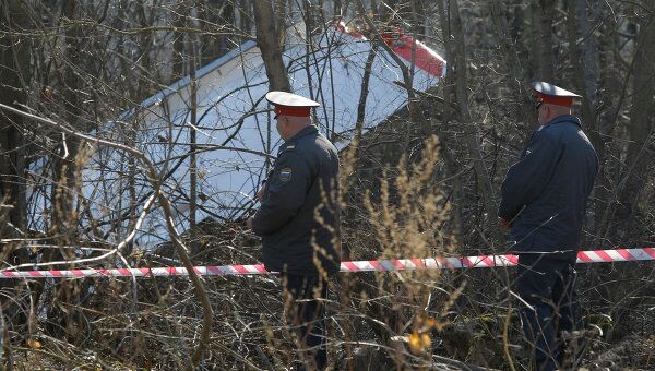 Место падения польского самолета Ту-154 под Смоленском. Архив Место падения польского самолета Ту-154 под Смоленском. Архив