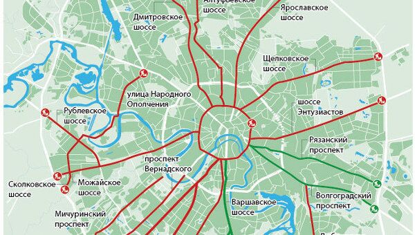 Планы по реконструкции основных магистралей в Москве Планы по реконструкции основных магистралей в Москве