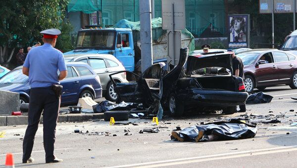 Крупное ДТП в центре Москвы Крупное ДТП в центре Москвы