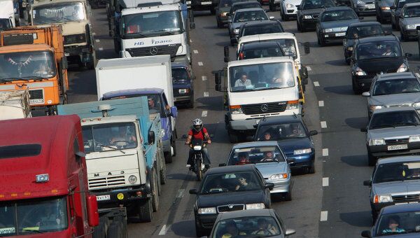 Движение транспорта на МКАД Движение транспорта на МКАД