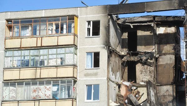 На месте взрыва газа в жилом доме в Бронницах На месте взрыва газа в жилом доме в Бронницах
