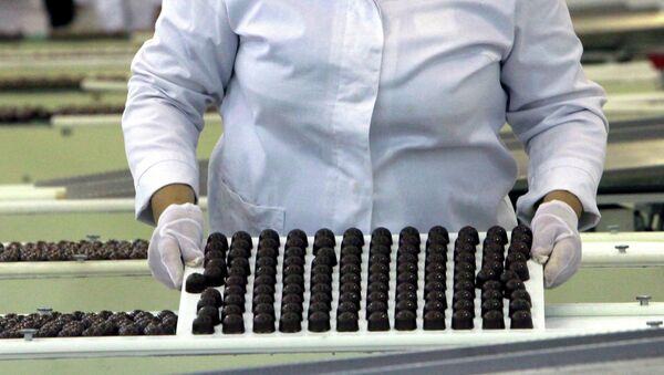 Шоколадная фабрика Kraft Foods в городе Покров Владимирской области. Архивное фото Шоколадная фабрика Kraft Foods в городе Покров Владимирской области. Архивное фото
