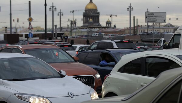 Дворцовый мост – пробка Дворцовый мост – пробка