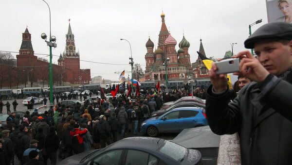 Акция протеста на Площади Революции в Москве Акция протеста на Площади Революции в Москве