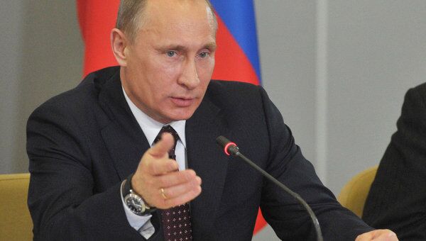 Премьер-министр РФ Владимир Путин на встрече в Доме ученых в городе Саров Премьер-министр РФ Владимир Путин на встрече в Доме ученых в городе Саров