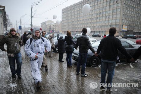 Акция Белый круг в Москве Акция Белый круг в Москве
