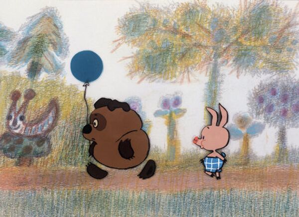 Кадр из мультфильма Винни-Пух, 1969 год. Режиссер - Федор Савельевич Хитрук. Кадр из мультфильма Винни-Пух, 1969 год. Режиссер - Федор Савельевич Хитрук.