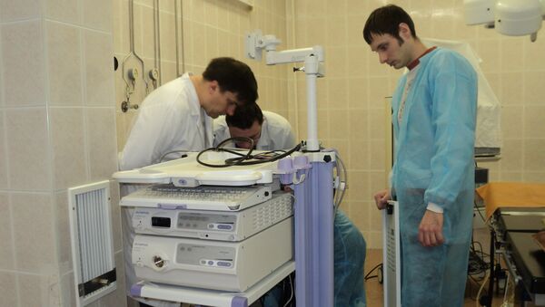 Медицинское оборудование для родильного отделения городской больницы в подмосковном Протвино. Архивное фото Медицинское оборудование для родильного отделения городской больницы в подмосковном Протвино. Архивное фото