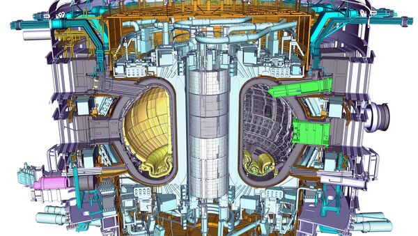 Схема международного термоядерного экспериментального реактора ИТЭР (ITER) Схема международного термоядерного экспериментального реактора ИТЭР (ITER)