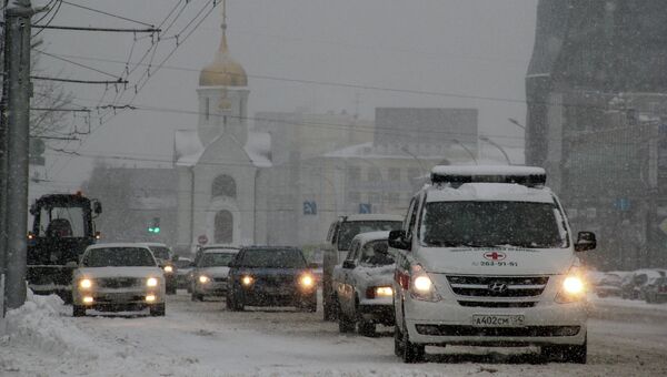 Снегопад в Новосибисрке Снегопад в Новосибисрке