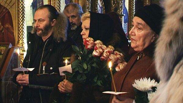 Прощание с актрисой Натальей Кустинской в Москве Прощание с актрисой Натальей Кустинской в Москве
