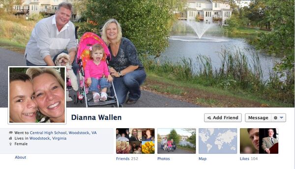 Скриншот страницы Дайаны Воллен в Facebook Скриншот страницы Дайаны Воллен в Facebook