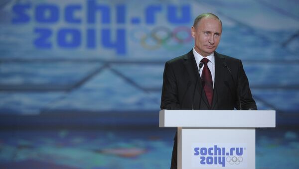 В.Путин на торжественной церемонии Год до Олимпийских игр-2014 В.Путин на торжественной церемонии Год до Олимпийских игр-2014