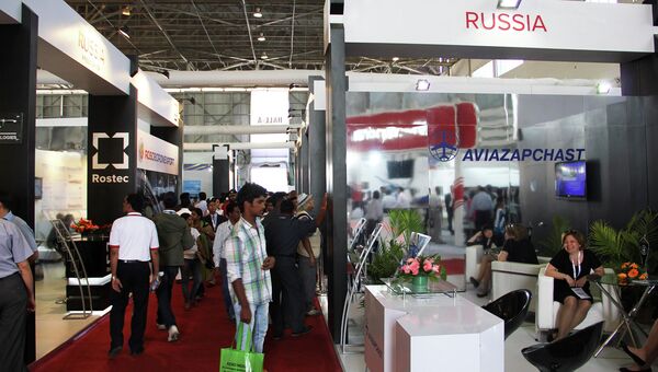 Российская экспозиция на авиационно-космической выставке Aero India 2013 в Бангалоре Российская экспозиция на авиационно-космической выставке Aero India 2013 в Бангалоре