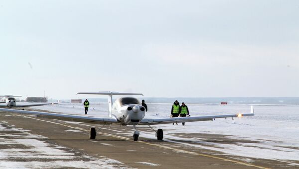 Австрийский самолет Diamond, на котором проходят летную практику в УВАУГА Австрийский самолет Diamond, на котором проходят летную практику в УВАУГА