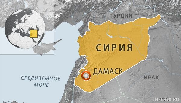 Дамаск, Сирия. Карта Дамаск, Сирия. Карта