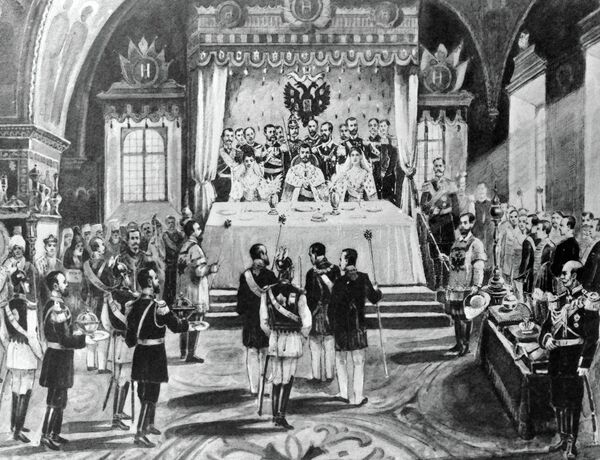 Церемония помазания на царство императора России Николая II Церемония помазания на царство императора России Николая II