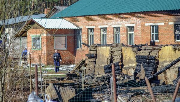 Последствия пожара в психиатрической больнице в Подмосковье Последствия пожара в психиатрической больнице в Подмосковье