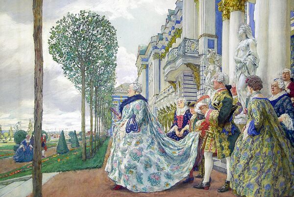 Рисунок Е.Лансере на выставке Придворная охота в Москве Рисунок Е.Лансере на выставке Придворная охота в Москве