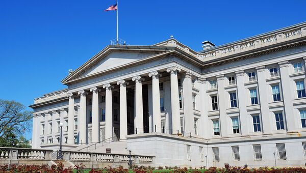 Министерство финансов США в Вашингтоне. Архивное фото Министерство финансов США в Вашингтоне. Архивное фото