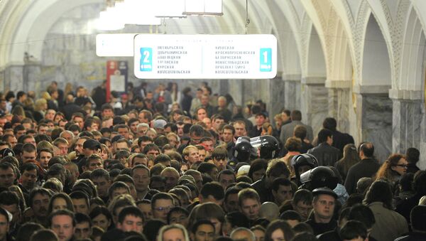 Час пик в московском метро Час пик в московском метро