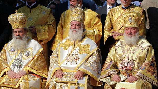 Божественная литургия на Соборной площади Киево-Печерской Лавры Божественная литургия на Соборной площади Киево-Печерской Лавры