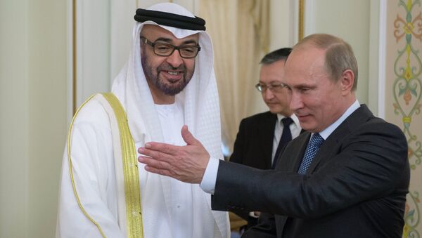 Встреча Владимира Путина и Мухаммеда Аль Нахайяна. Архивное фото Встреча Владимира Путина и Мухаммеда Аль Нахайяна. Архивное фото