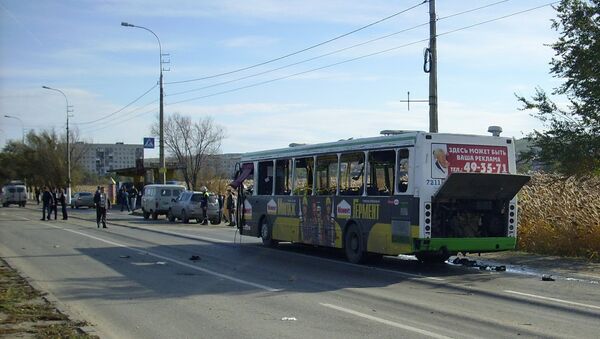 Взрыв пассажирского автобуса в Волгограде. Фото с места события Взрыв пассажирского автобуса в Волгограде. Фото с места события
