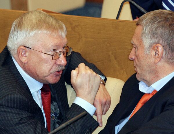 Олег Морозов и Владимир Жириновский на заседании ГД РФ Олег Морозов и Владимир Жириновский на заседании ГД РФ