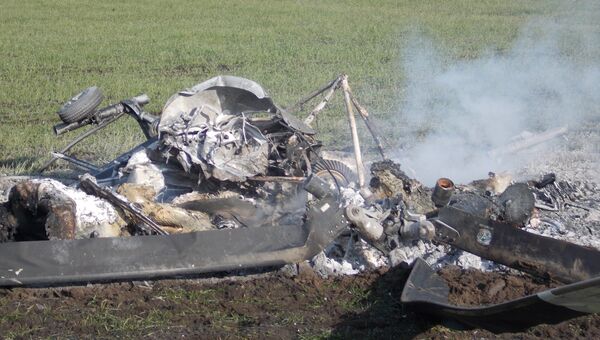 На месте падения вертолета в ростовском Муравейнике На месте падения вертолета в ростовском Муравейнике