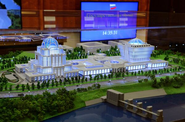 Презентация макетов нового парламентского центра Презентация макетов нового парламентского центра
